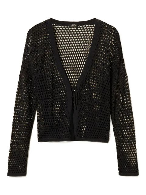 TWINSET cut-out detail long-sleeve cardigan - Black - zdjęcie produktu nr 1