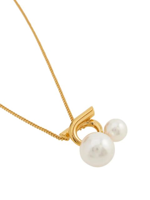 Ferragamo double pearl necklace - Gold