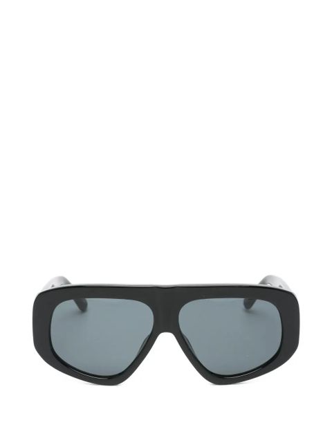 The Attico x Linda Farrow Milano logo-detail sunglasses - Black - zdjęcie produktu nr 1
