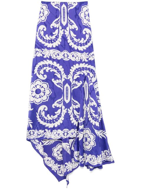 ETRO asymmetric midi skirt - Blue - zdjęcie produktu nr 1
