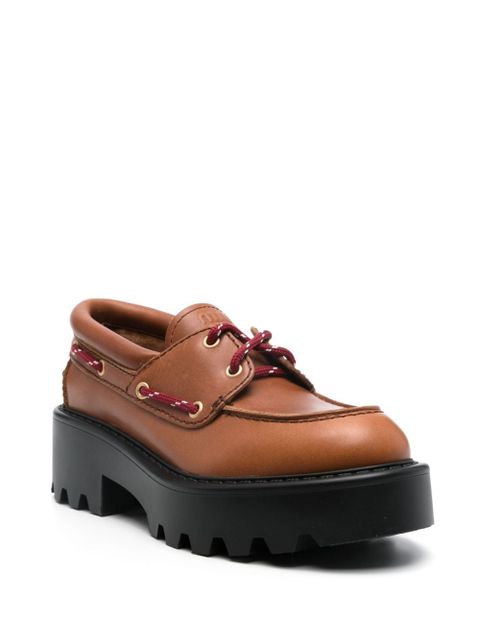 Miu Miu leather loafers - Brown