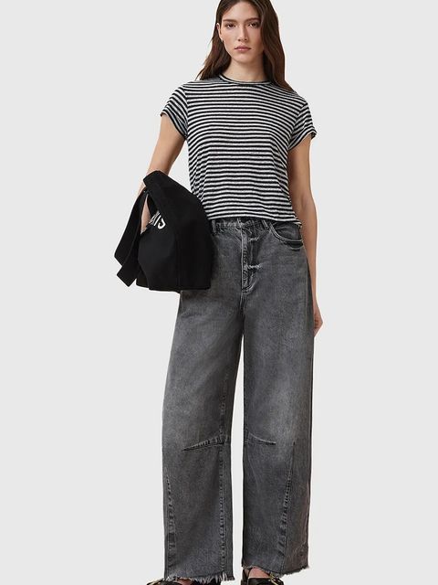 AllSaints t-shirt bawełniany ANNA damskie kolor czarny W007JY