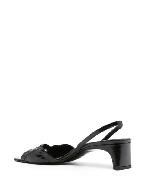 TOTEME The Gathered 50mm sandals - Black