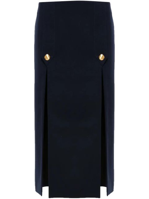 Chloé side-slits midi skirt - Blue - zdjęcie produktu nr 1