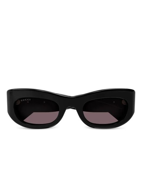 Gucci Eyewear oval-frame sunglasses - Black - zdjęcie produktu nr 1