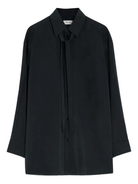 LEMAIRE tie-neck shirt - Black - zdjęcie produktu nr 1