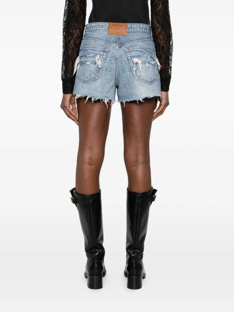 Alexander Wang distressed-effect shorts - Blue