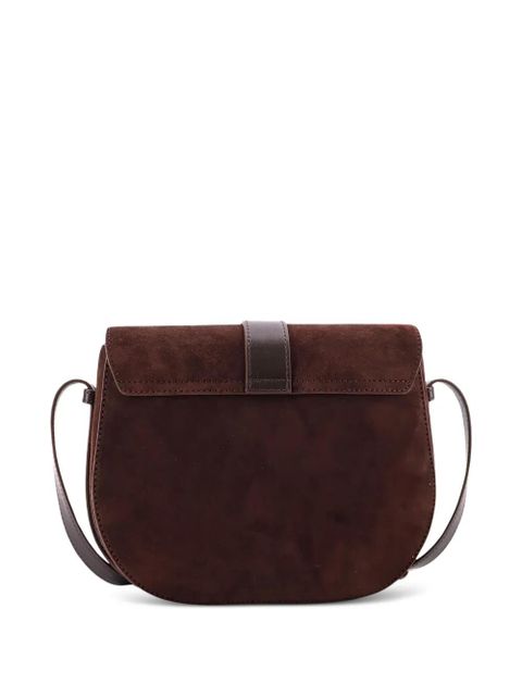 STAUD Bella Saddle flap closure crossbody bag - Brown