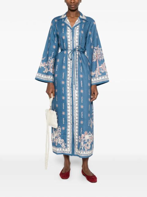 ALEMAIS Acacia patterned tie dress - Blue - zdjęcie produktu nr 2