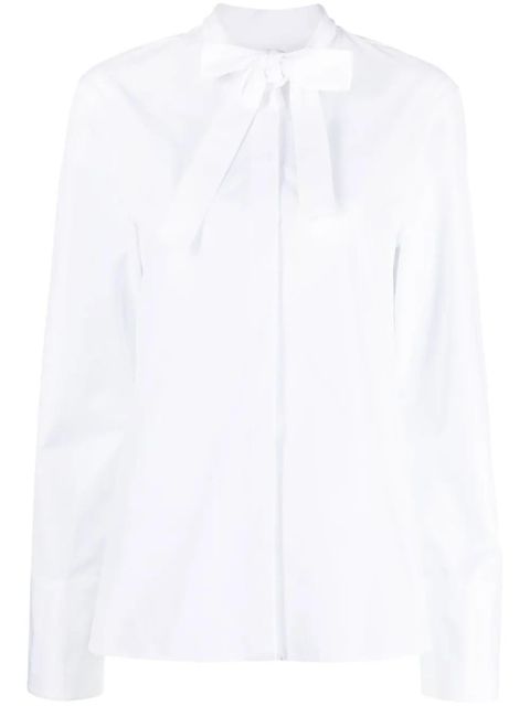 Jil Sander bow-detailing cotton shirt - White - zdjęcie produktu nr 1