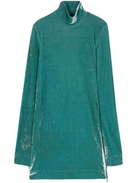 Jil Sander crushed-velvet top - Blue - zdjęcie produktu nr 1