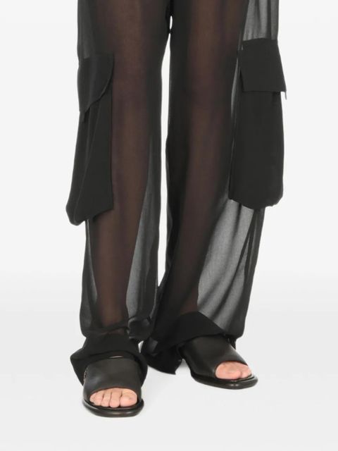 PINKO 60mm logo-plaque square-toe heeled sandals - Black