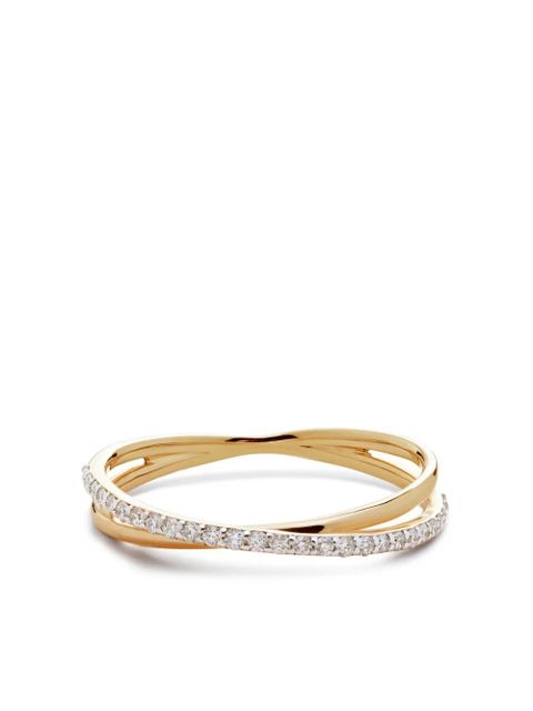 Monica Vinader 14kt yellow gold Crossover diamond ring - zdjęcie produktu nr 1