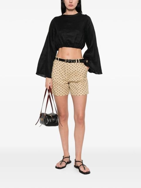 Max Mara polka-dot belted shorts - Neutrals - zdjęcie produktu nr 2