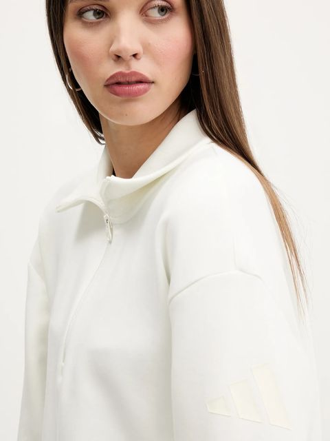 adidas bluza All SZN damska kolor beżowy gładka JV9907