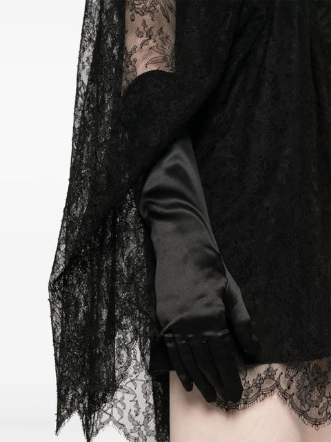 Dolce & Gabbana floral-lace minidress - Black