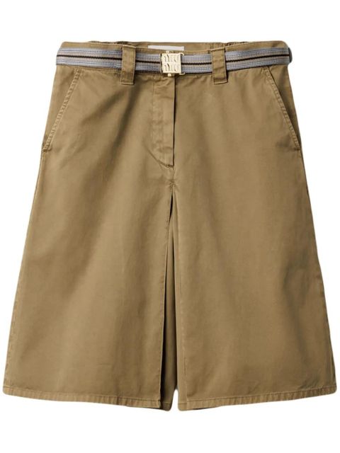 Miu Miu garment-dyed cotton midi skirt - Green - zdjęcie produktu nr 1