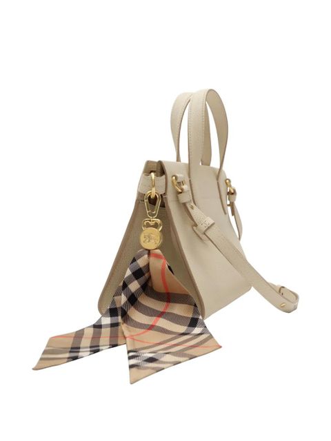 Burberry Check silk scarf charm - Neutrals - zdjęcie produktu nr 2