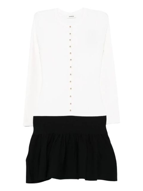 SANDRO embellished ruffled mini dress - White - zdjęcie produktu nr 1