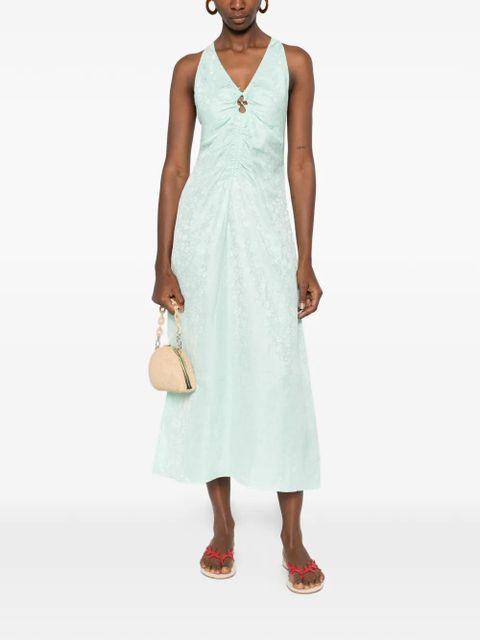 SANDRO jacquard floral dress - Green - zdjęcie produktu nr 2