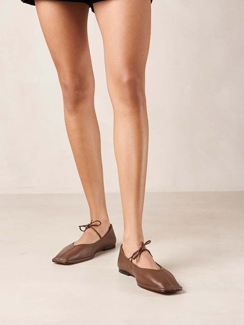 Alohas baleriny skórzane Sway