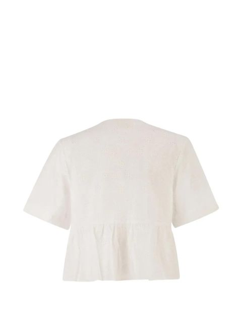 MC2 Saint Barth broderie anglaise bow top - White - zdjęcie produktu nr 2