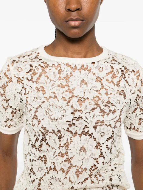 Valentino Garavani lace knitwear - Neutrals