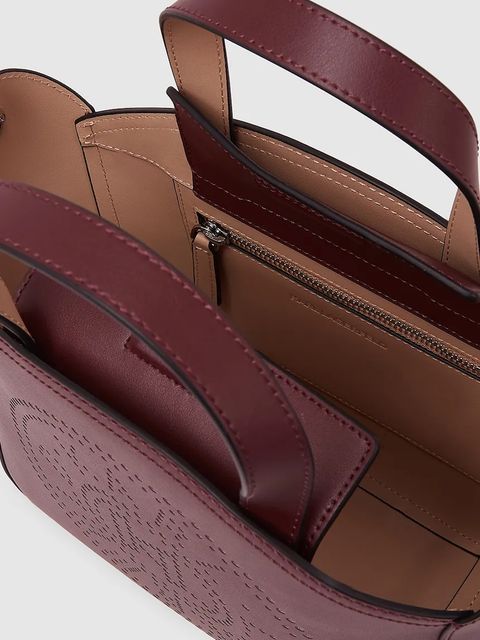 Karl Lagerfeld torebka skórzana K/CIRCLE kolor brązowy A1W30058