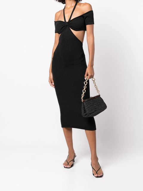 Cult Gaia Alicia knit cold-shoulder dress - Black