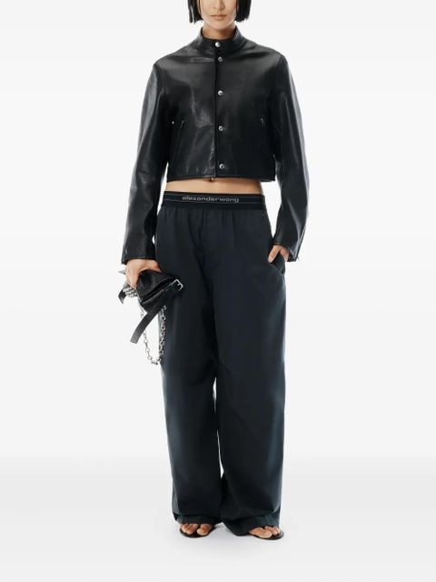 Alexander Wang mid-rise logo trousers - Black - zdjęcie produktu nr 2