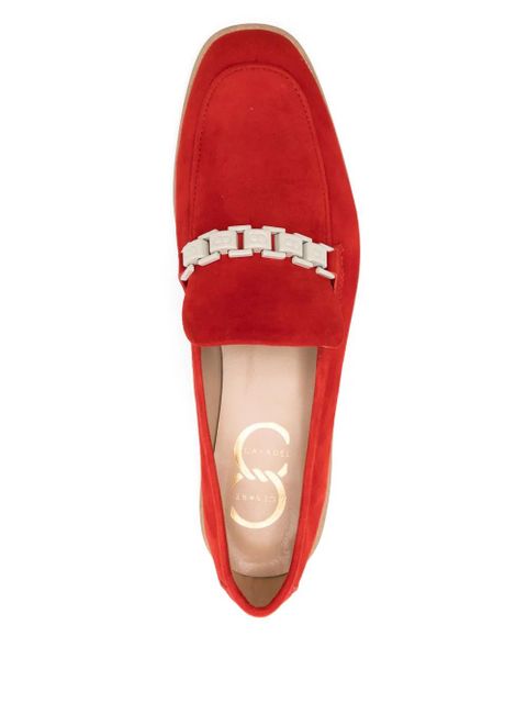 Casadei chain-detail loafers - Red - zdjęcie produktu nr 2