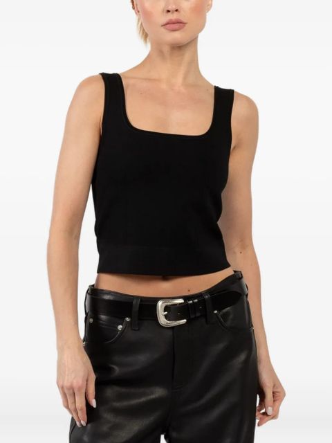 Simkhai Uri square-neck ribbed top - Black