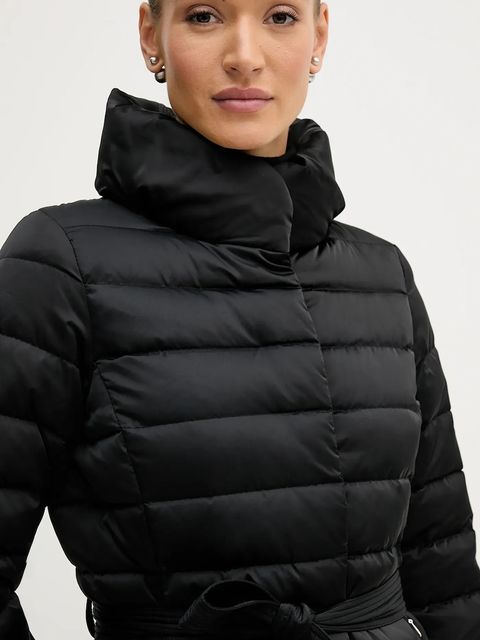 Geox kurtka puchowa BETTANIE kolor czarny przejściowa W5626N T3122