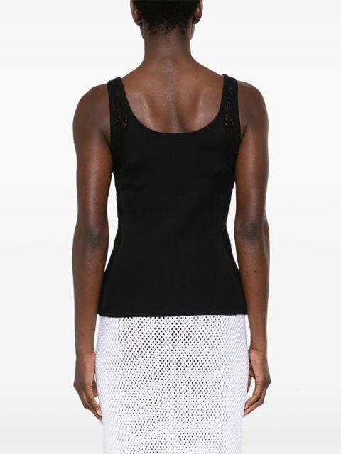 SANDRO lace-trim tank top - Black