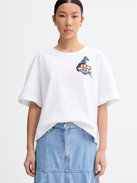 MUNTHE T-shirt damski bawełniany NURI - zdjęcie produktu nr 1