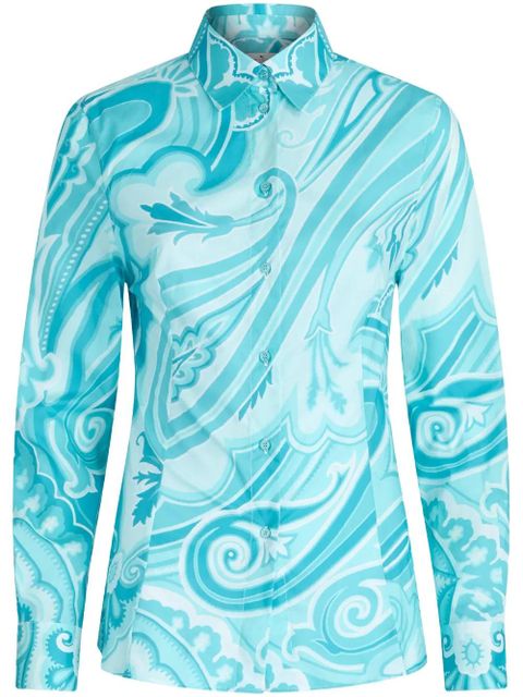 ETRO paisley-print long-sleeve shirt - Blue - zdjęcie produktu nr 1