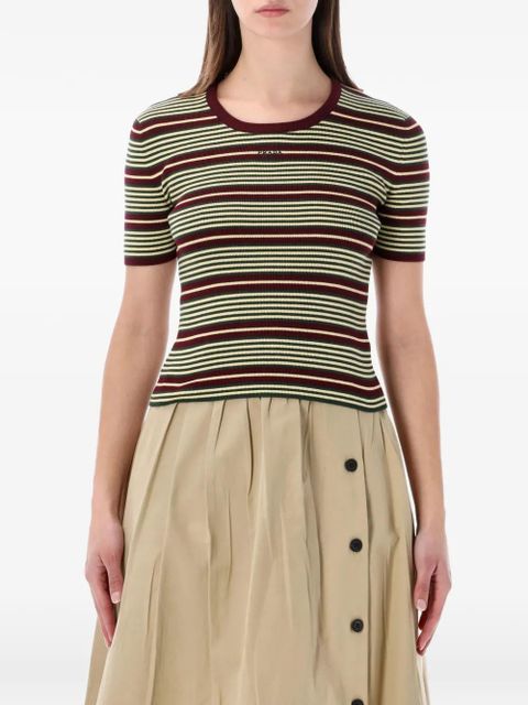 Prada stripe-pattern T-shirt - Green - zdjęcie produktu nr 1