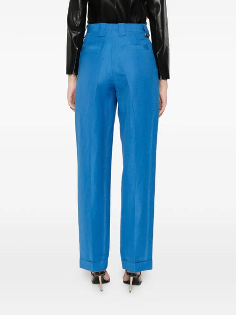 Versace pleated straight-leg trousers - Blue