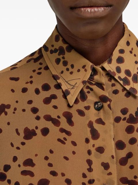 Ferragamo georgette shirt - Brown
