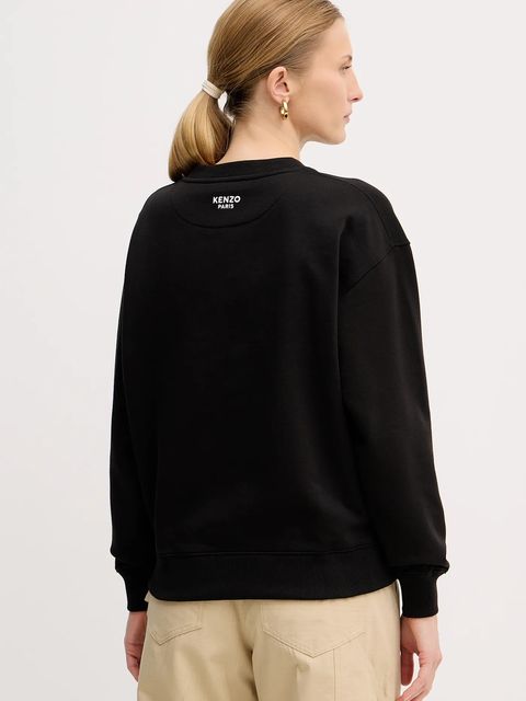 Kenzo bluza bawełniana damska kolor czarny z aplikacją FF52SW1744MF.99J
