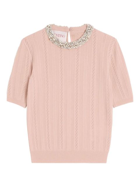 Valentino Garavani embroidered T-shirt - Pink - zdjęcie produktu nr 1