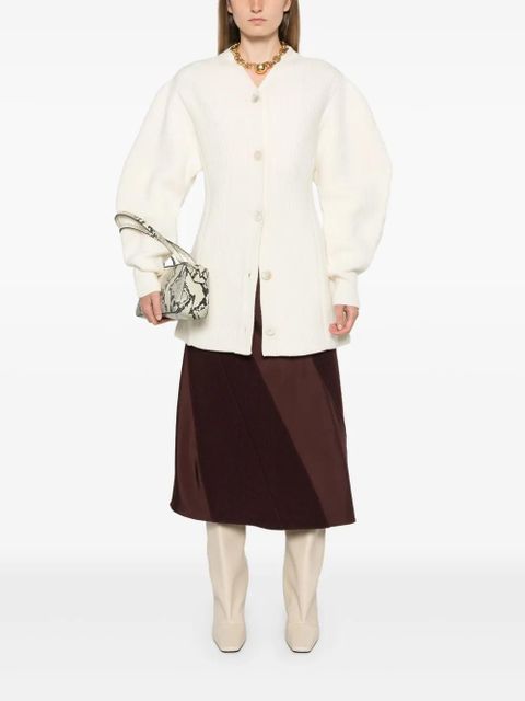 Jil Sander ribbed-knit cardigan - White - zdjęcie produktu nr 2