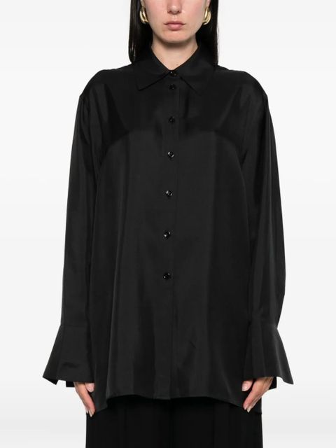 Róhe open-back silk shirt - Black