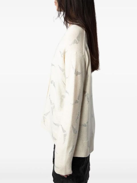 Zadig&Voltaire Mirka Strass Wings cardigan - Neutrals