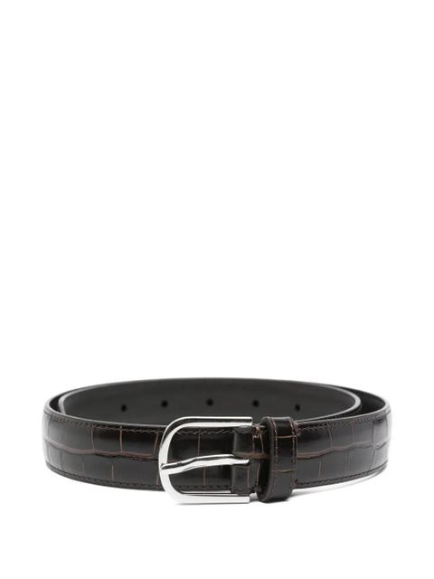 TOTEME crocodile-embossed leather belt - Brown - zdjęcie produktu nr 1