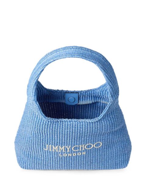 Jimmy Choo large Beach Diamond logo lettering shoulder bag - Blue