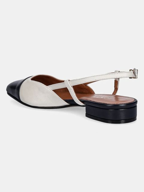 Jonak baleriny skórzane DHAPOU kolor beżowy 6000116