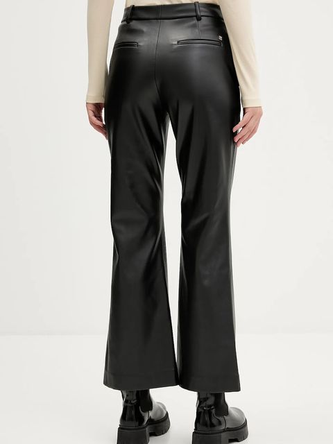 HUGO spodnie damskie kolor czarny proste high waist 50546824