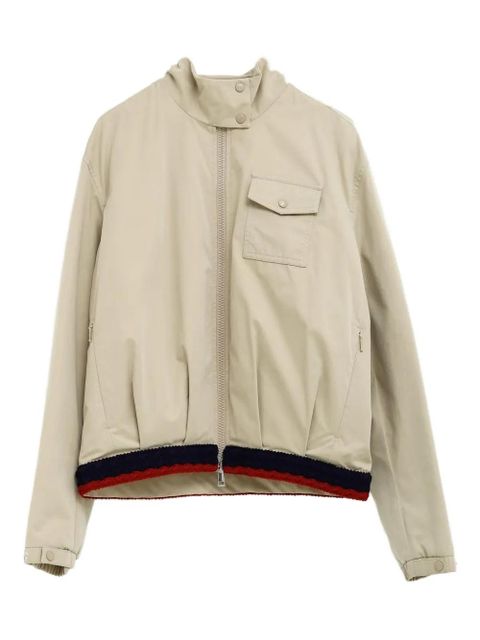 Moncler zip-fastening banded jacket - Neutrals - zdjęcie produktu nr 1