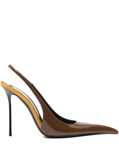 Saint Laurent 110mm Amalia pointed-toe pumps - Brown - zdjęcie produktu nr 1